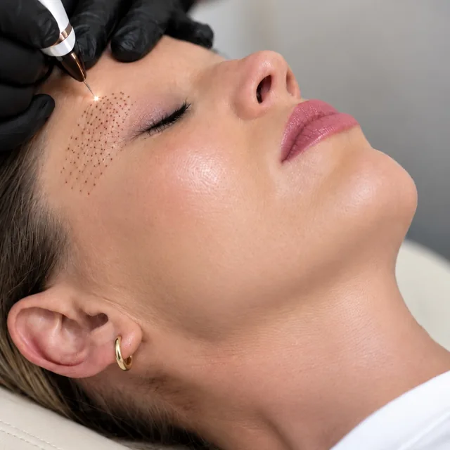A plasma treatment around the eye area